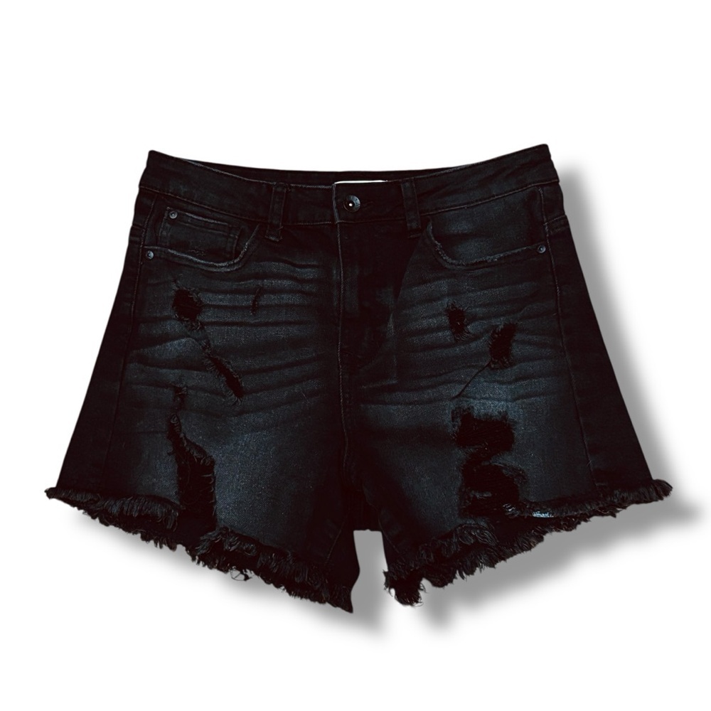 Ariya Jeans Black Wash Rodeo Western Style Stretch Shorts - Size 9/29